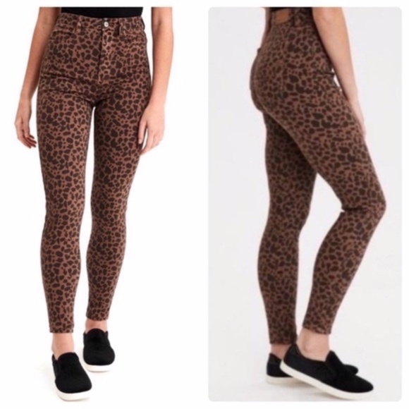 AE Animal print Super Hi-Rise Leggings size 4 - Picture 1 of 6